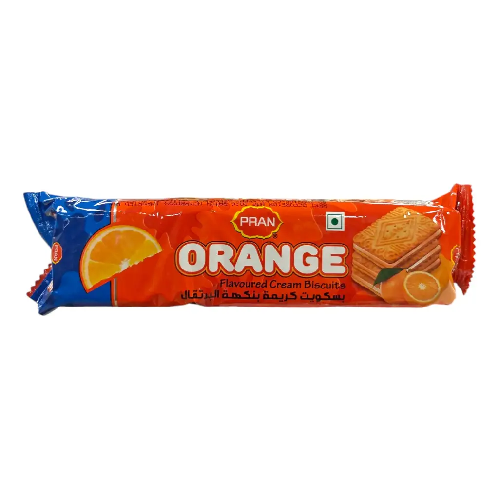 Pran Orange Flavoured Cream Biscuits 90g