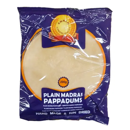 Annam Plain Madras Pappadums 200g