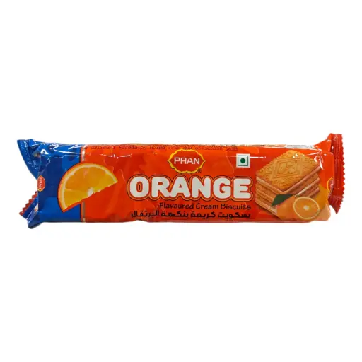 Pran Orange Flavoured Cream Biscuits 90g