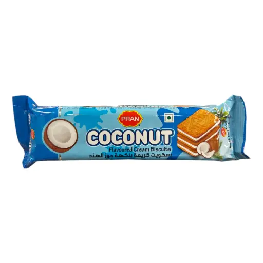Pran Coconut Flavoured Cream Biscuits 90g