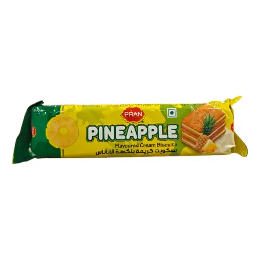 Pran Pineapple Flavoured Cream Biscuits 90g