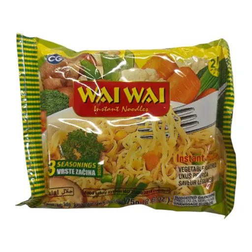 WaiWai Instant Noodles Vegetable Flavour 75g