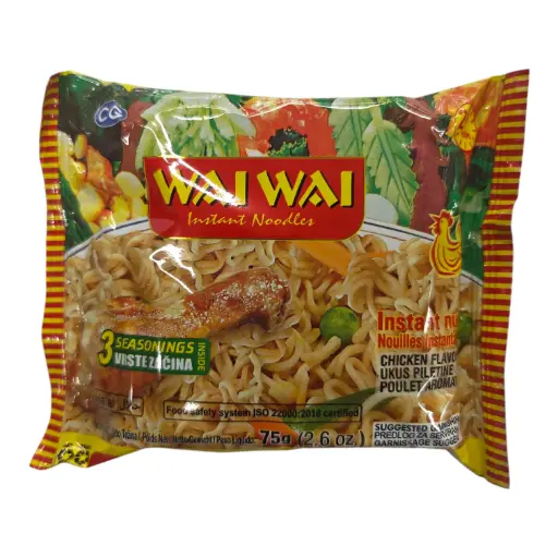 WaiWai Instant Noodles Chicken Flavour 75g